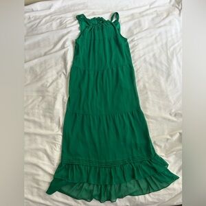 Green Sleeveless Maxi Dress